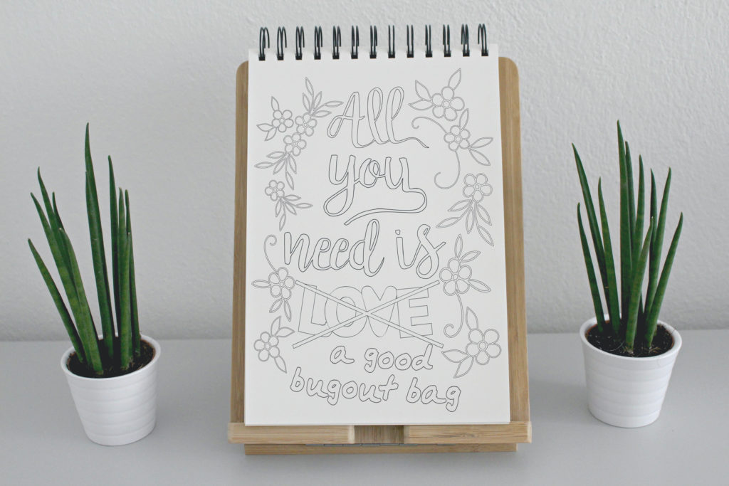 if i posed the doomsday coloring page with random plants and printed it in a notebook