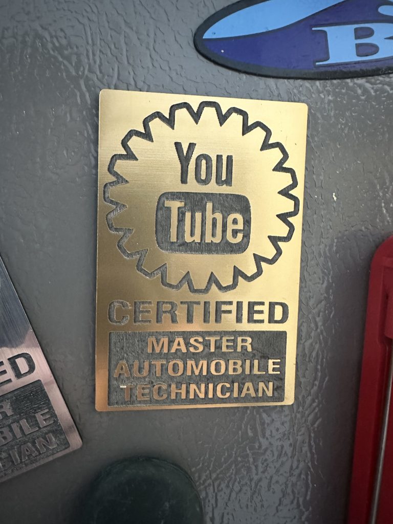 Gold YouTube Mechanic Magnet