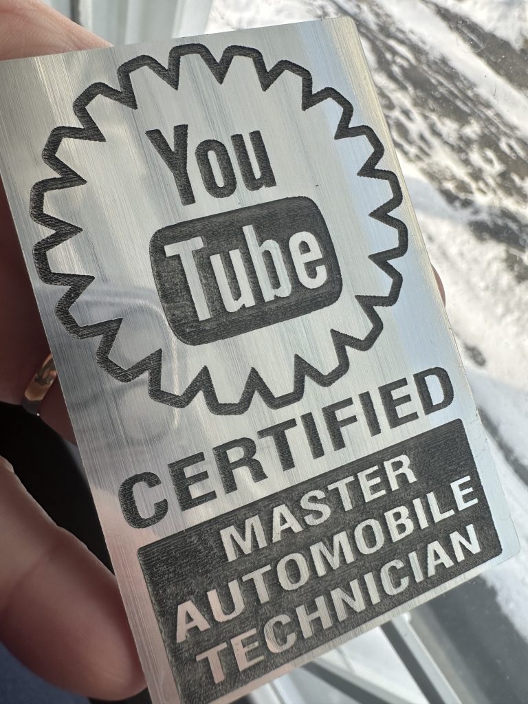 Silver YouTube Mechanic Magnet